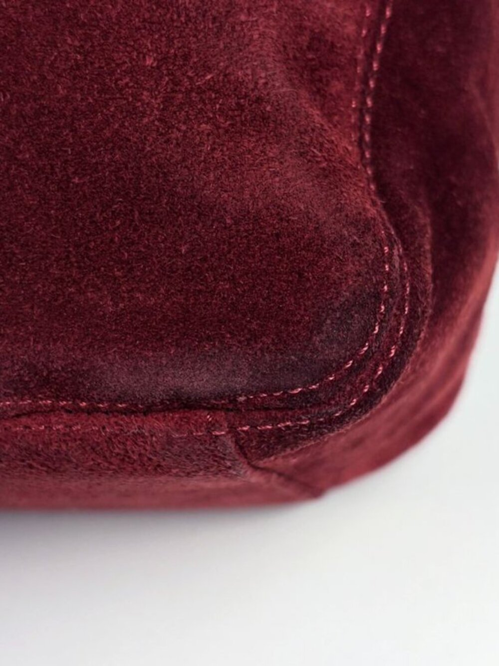 ★SOLD★ Chanel CC Logo Fringe Tote Tassel Shoulder Bag Suede Red - Picture 5 of 10